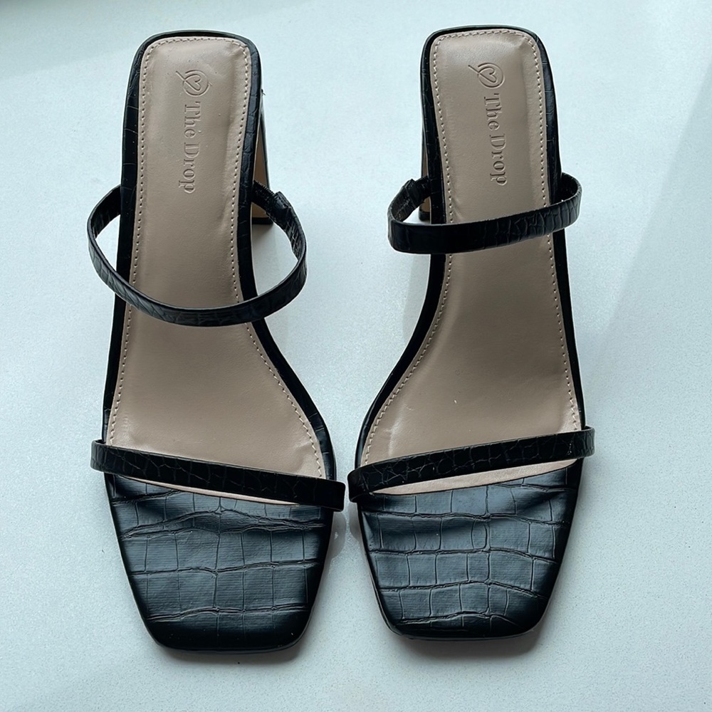Beautiful square toe heel sandals